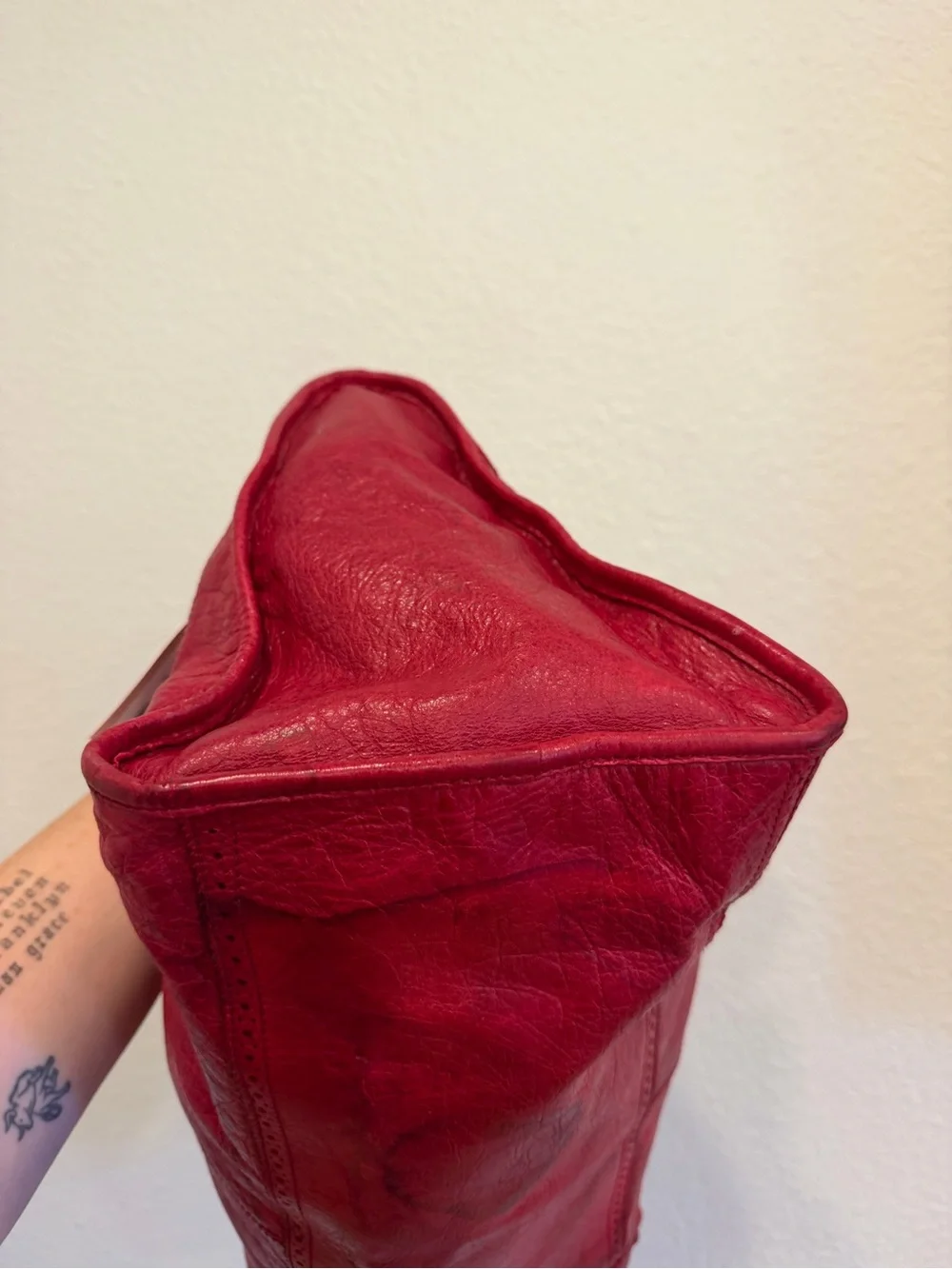Balenciaga Citybag Giant Brogues Work Crimson red Vintage Y2K